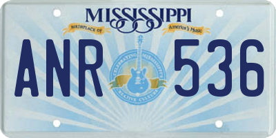 MS license plate ANR536