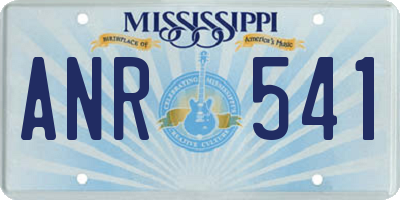 MS license plate ANR541