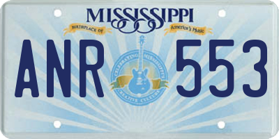 MS license plate ANR553