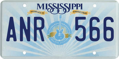 MS license plate ANR566