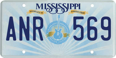 MS license plate ANR569