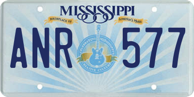 MS license plate ANR577