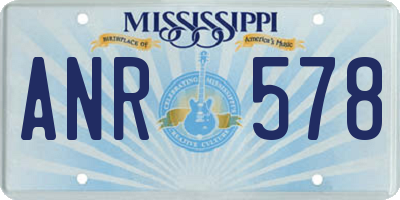 MS license plate ANR578