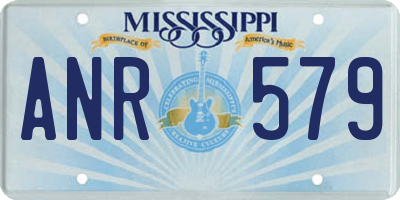 MS license plate ANR579