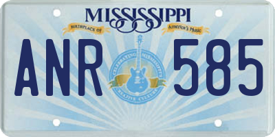 MS license plate ANR585