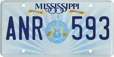 MS license plate ANR593