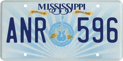 MS license plate ANR596