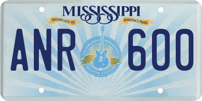MS license plate ANR600