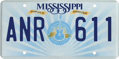 MS license plate ANR611