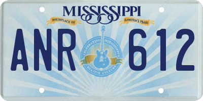 MS license plate ANR612