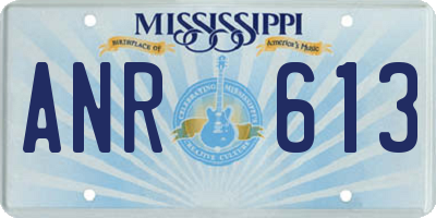 MS license plate ANR613