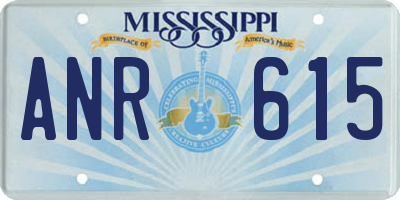 MS license plate ANR615