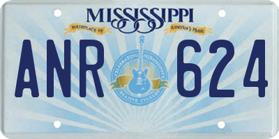 MS license plate ANR624