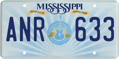 MS license plate ANR633