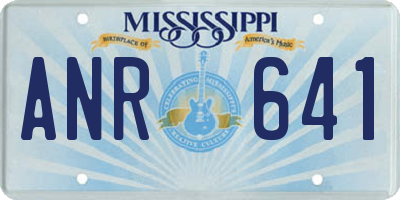 MS license plate ANR641