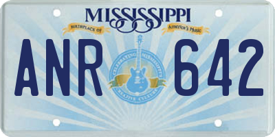 MS license plate ANR642