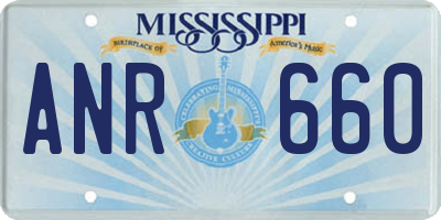 MS license plate ANR660