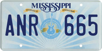 MS license plate ANR665