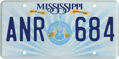 MS license plate ANR684
