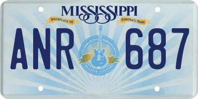 MS license plate ANR687