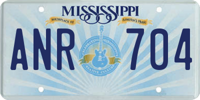 MS license plate ANR704
