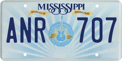 MS license plate ANR707