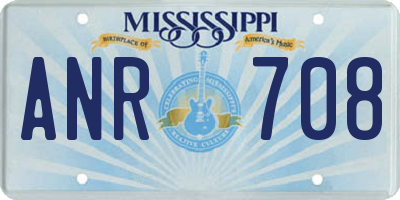 MS license plate ANR708