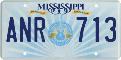 MS license plate ANR713