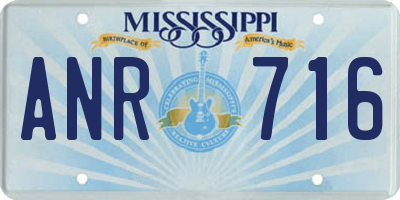 MS license plate ANR716