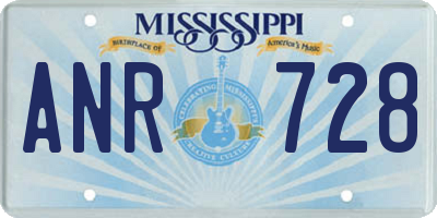 MS license plate ANR728