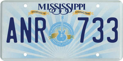 MS license plate ANR733