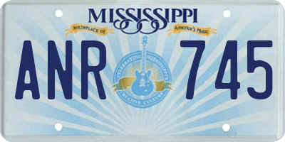 MS license plate ANR745