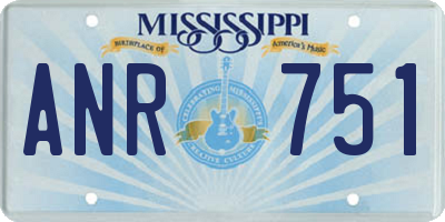 MS license plate ANR751