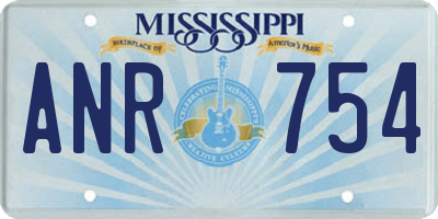 MS license plate ANR754