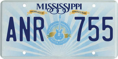 MS license plate ANR755