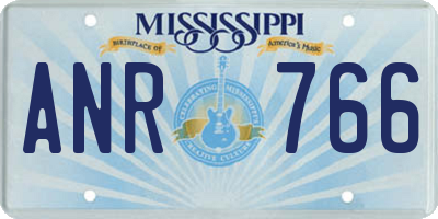 MS license plate ANR766