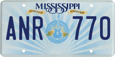 MS license plate ANR770
