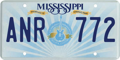 MS license plate ANR772