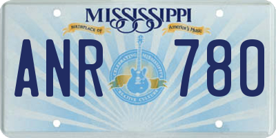 MS license plate ANR780
