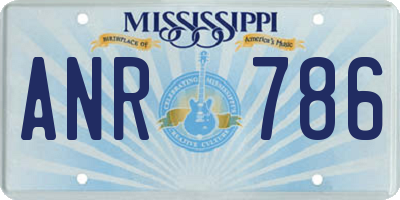 MS license plate ANR786