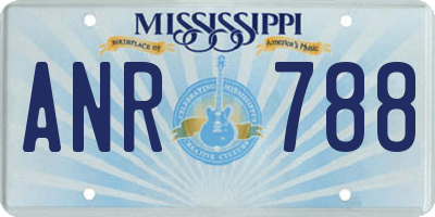 MS license plate ANR788