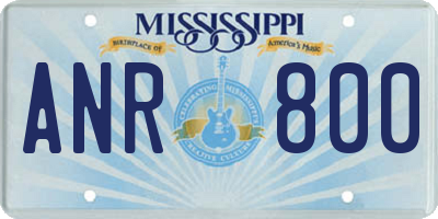 MS license plate ANR800