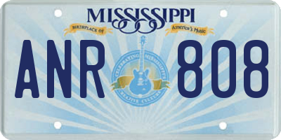 MS license plate ANR808