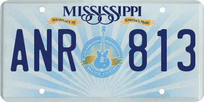 MS license plate ANR813
