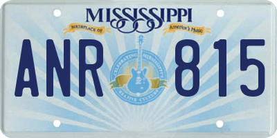MS license plate ANR815