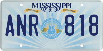 MS license plate ANR818