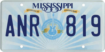 MS license plate ANR819