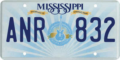 MS license plate ANR832