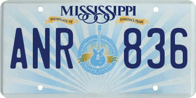 MS license plate ANR836