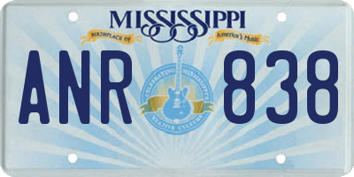 MS license plate ANR838